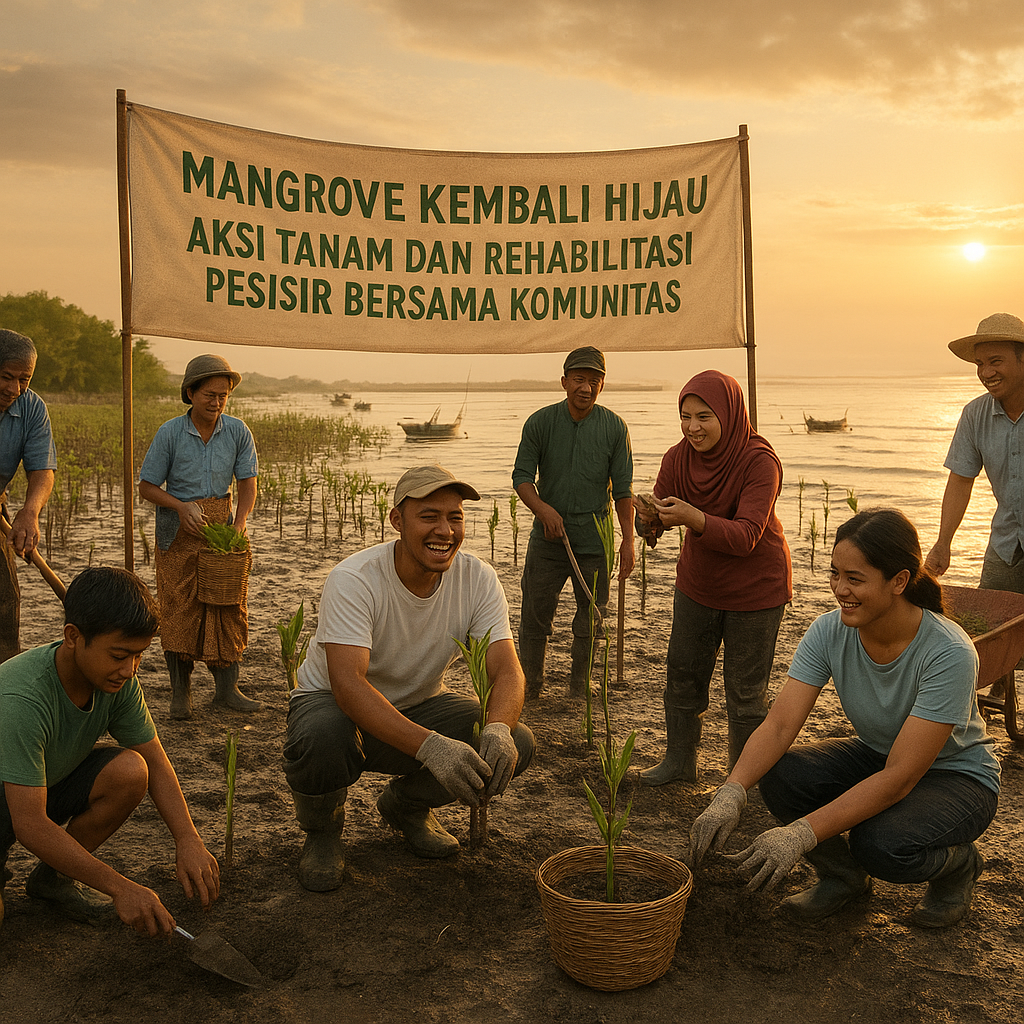 Mangrove Kembali Hijau: Aksi Tanam dan Rehabilitasi Pesisir Bersama Komunitas
