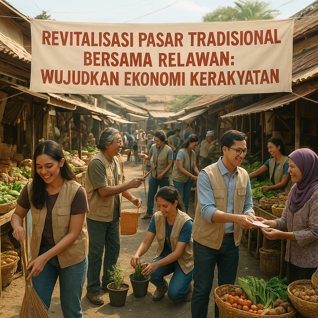 Revitalisasi Pasar Tradisional bersama Relawan: Wujudkan Ekonomi Kerakyatan