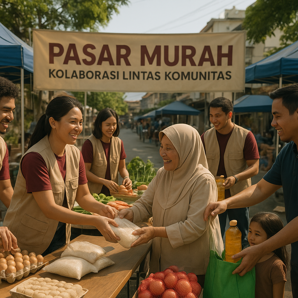 Kolaborasi Lintas Komunitas: Pasar Murah untuk Warga Terdampak Inflasi