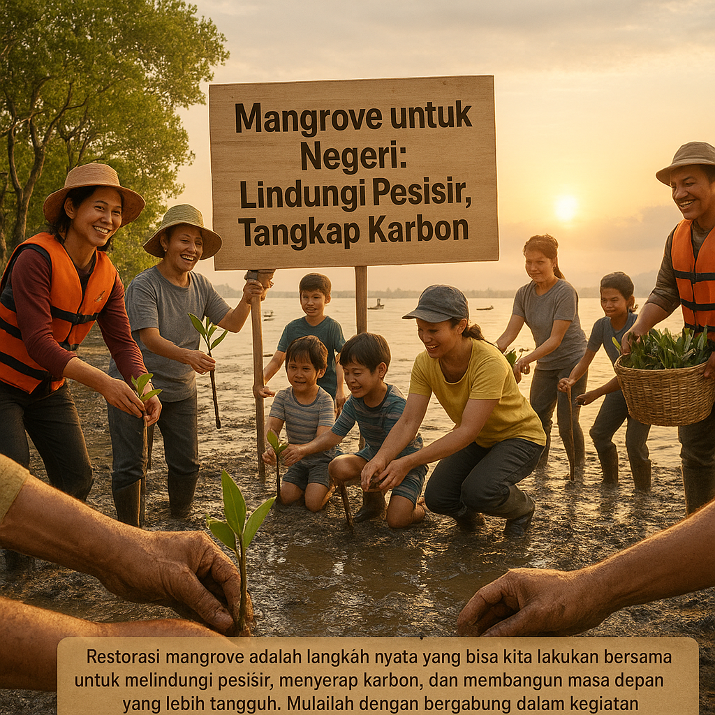 Mangrove untuk Negeri: Lindungi Pesisir, Tangkap Karbon