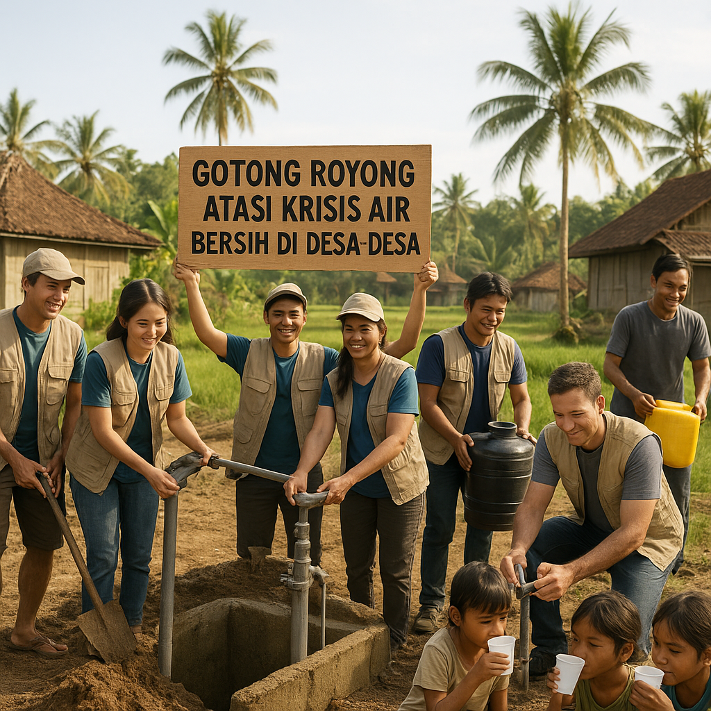 Gotong Royong Atasi Krisis Air Bersih di Desa-Desa