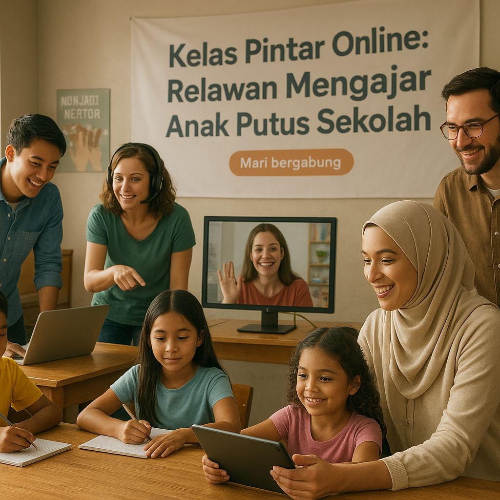 Kelas Pintar Online: Relawan Mengajar Anak Putus Sekolah