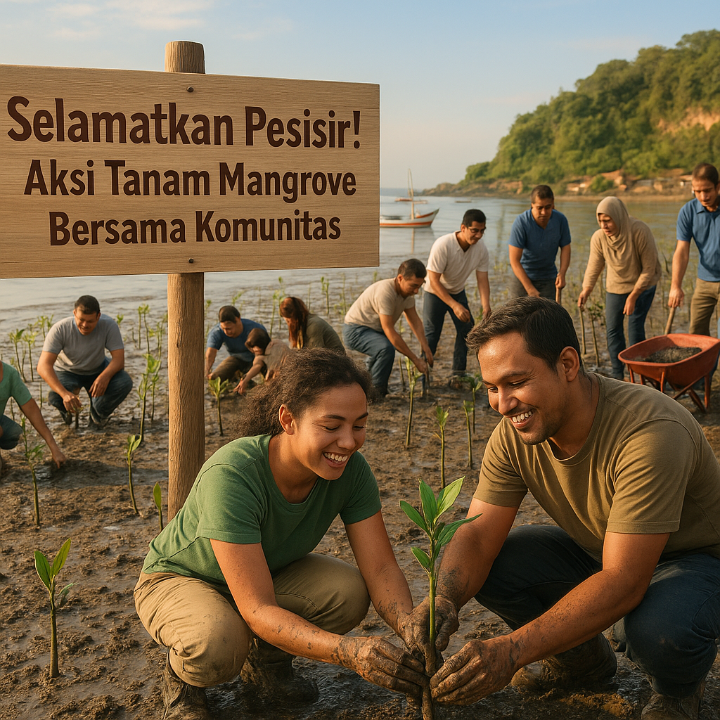 Selamatkan Pesisir! Aksi Tanam Mangrove Bersama Komunitas