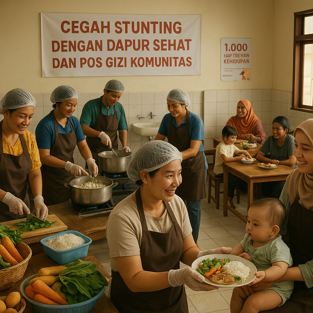 Cegah Stunting dengan Dapur Sehat dan Pos Gizi Komunitas