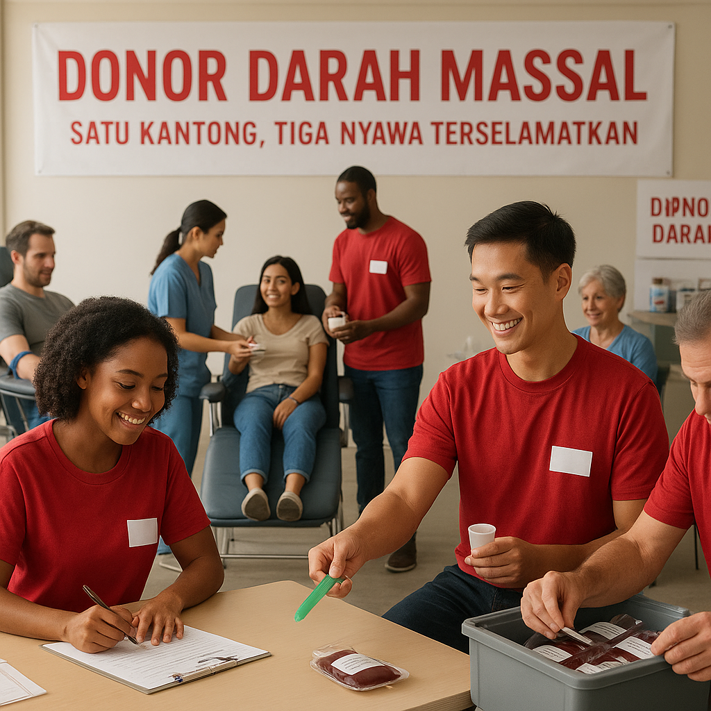 Donor Darah Massal: Satu Kantong, Tiga Nyawa Terselamatkan