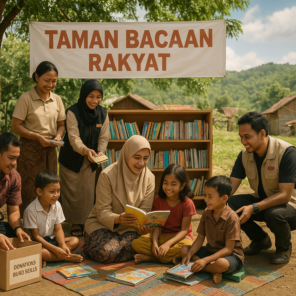 Taman Bacaan Rakyat: Relawan dan Ormas Bersatu Mencerdaskan Anak di Daerah 3T