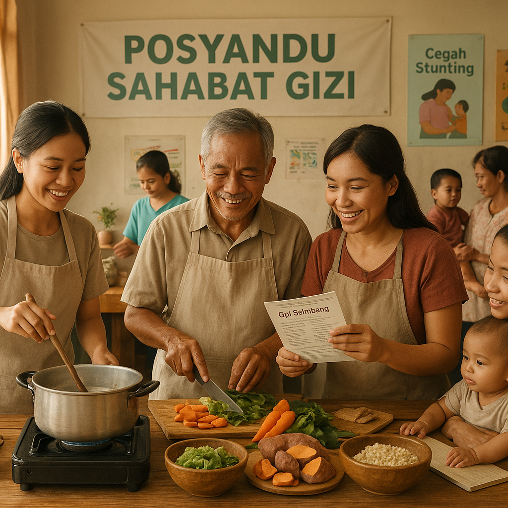 Posyandu Sahabat Gizi: Relawan dan Komunitas Bahu-membahu Tekan Stunting dari Dapur