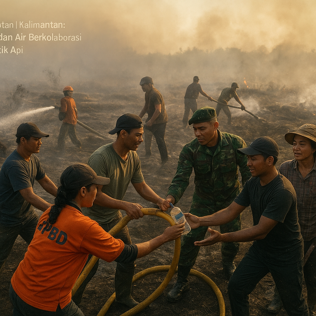 Kebakaran Hutan di Kalimantan: Relawan Api dan Air Berkolaborasi Padamkan Titik Api