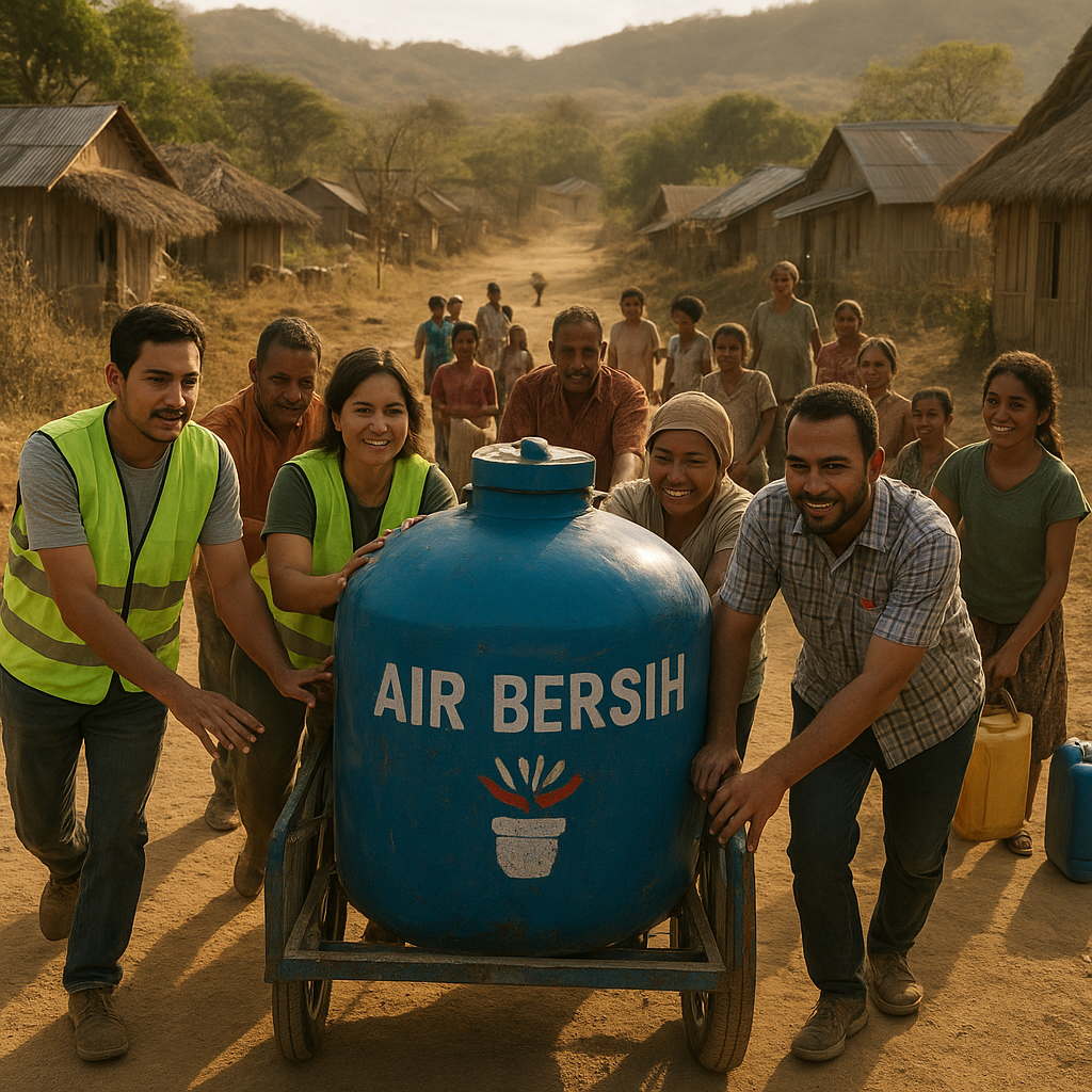 Krisis Air Bersih di NTT: Relawan Tangki Dorong Pasokan Air ke Dusun Terpencil