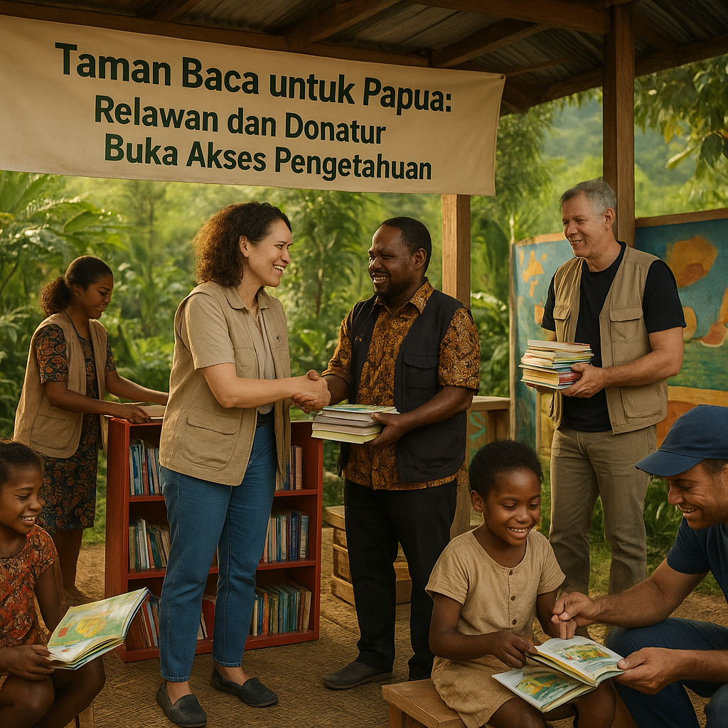 Taman Baca untuk Papua: Relawan dan Donatur Buka Akses Pengetahuan