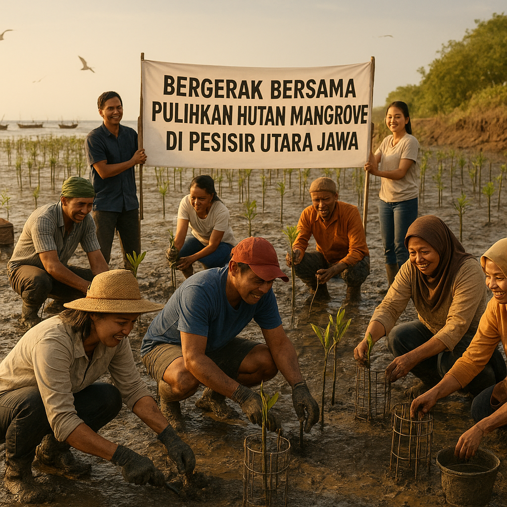 Bergerak Bersama Pulihkan Hutan Mangrove di Pesisir Utara Jawa