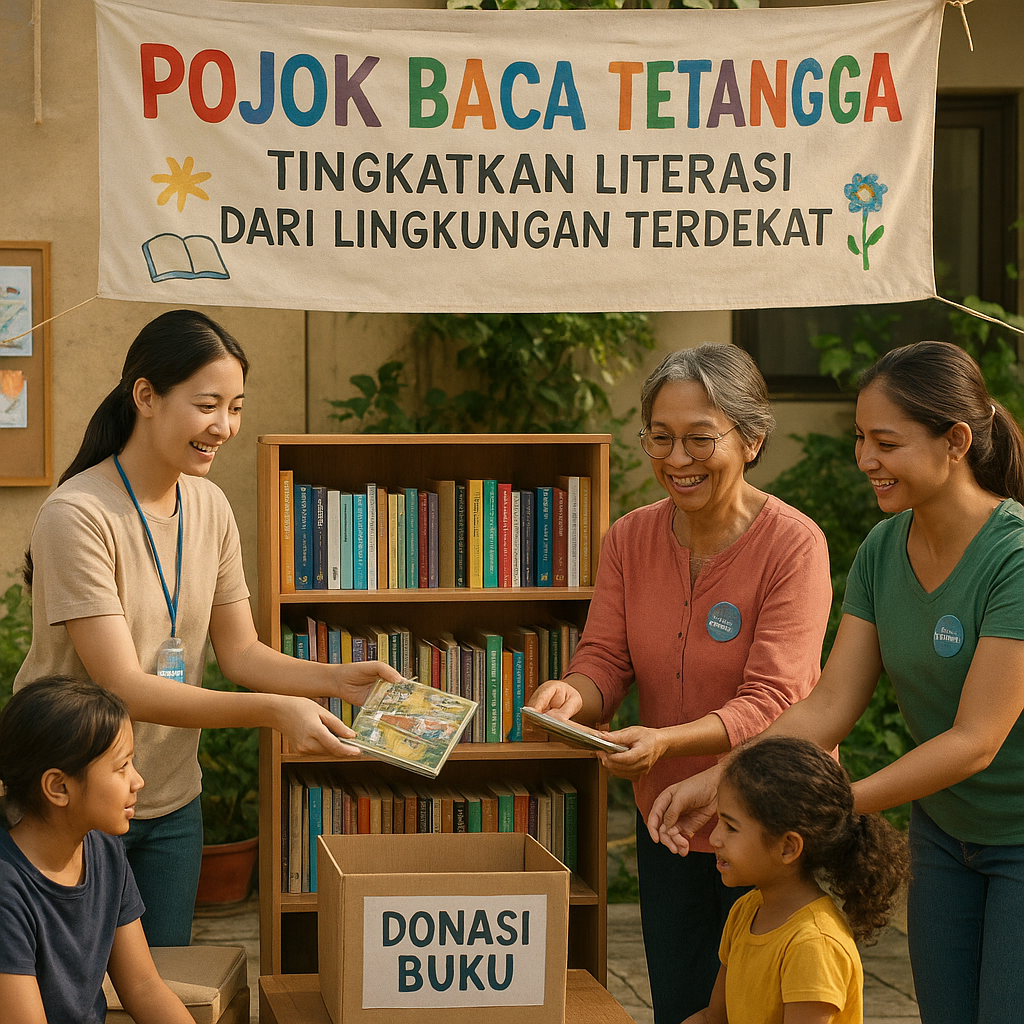 Pojok Baca Tetangga: Tingkatkan Literasi dari Lingkungan Terdekat