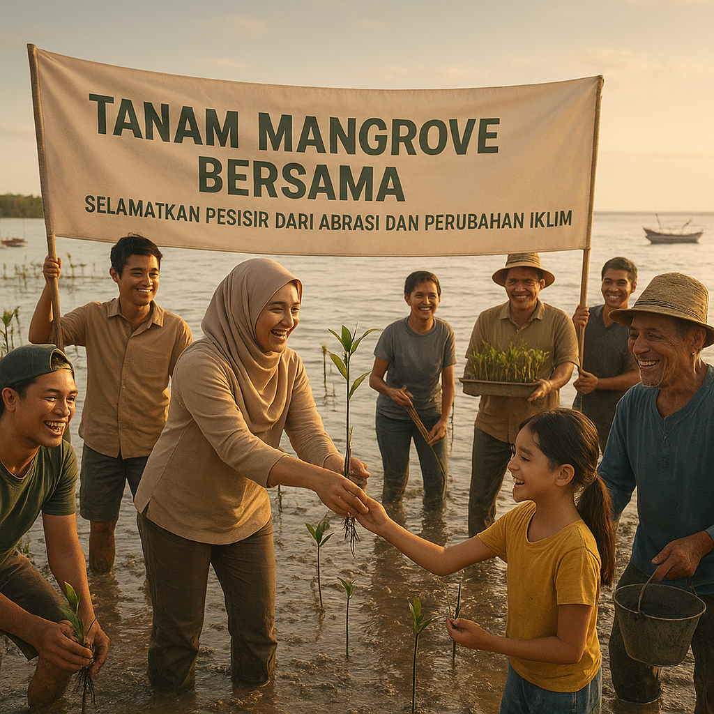 Tanam Mangrove Bersama: Selamatkan Pesisir dari Abrasi dan Perubahan Iklim