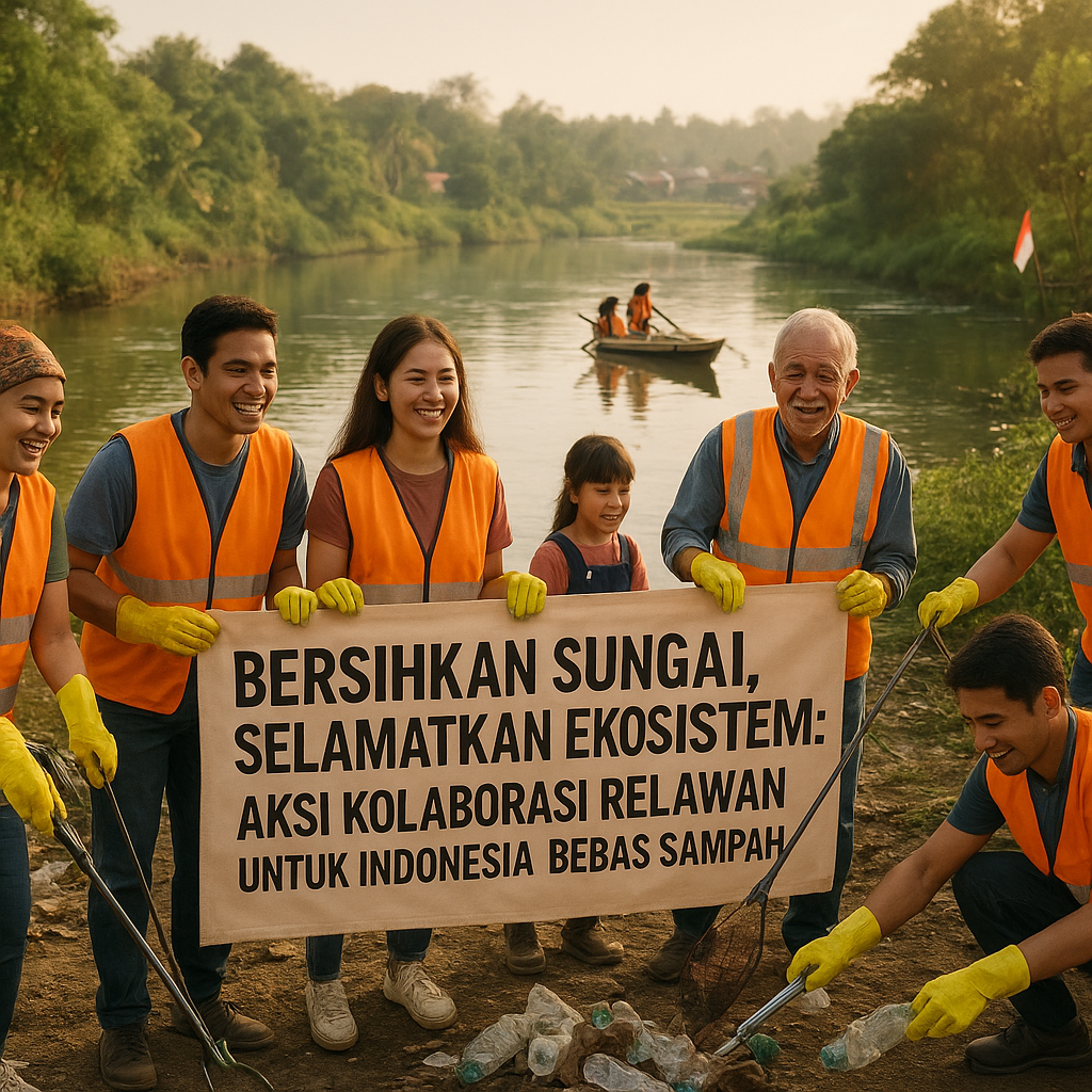 Bersihkan Sungai, Selamatkan Ekosistem: Aksi Kolaborasi Relawan untuk Indonesia Bebas Sampah