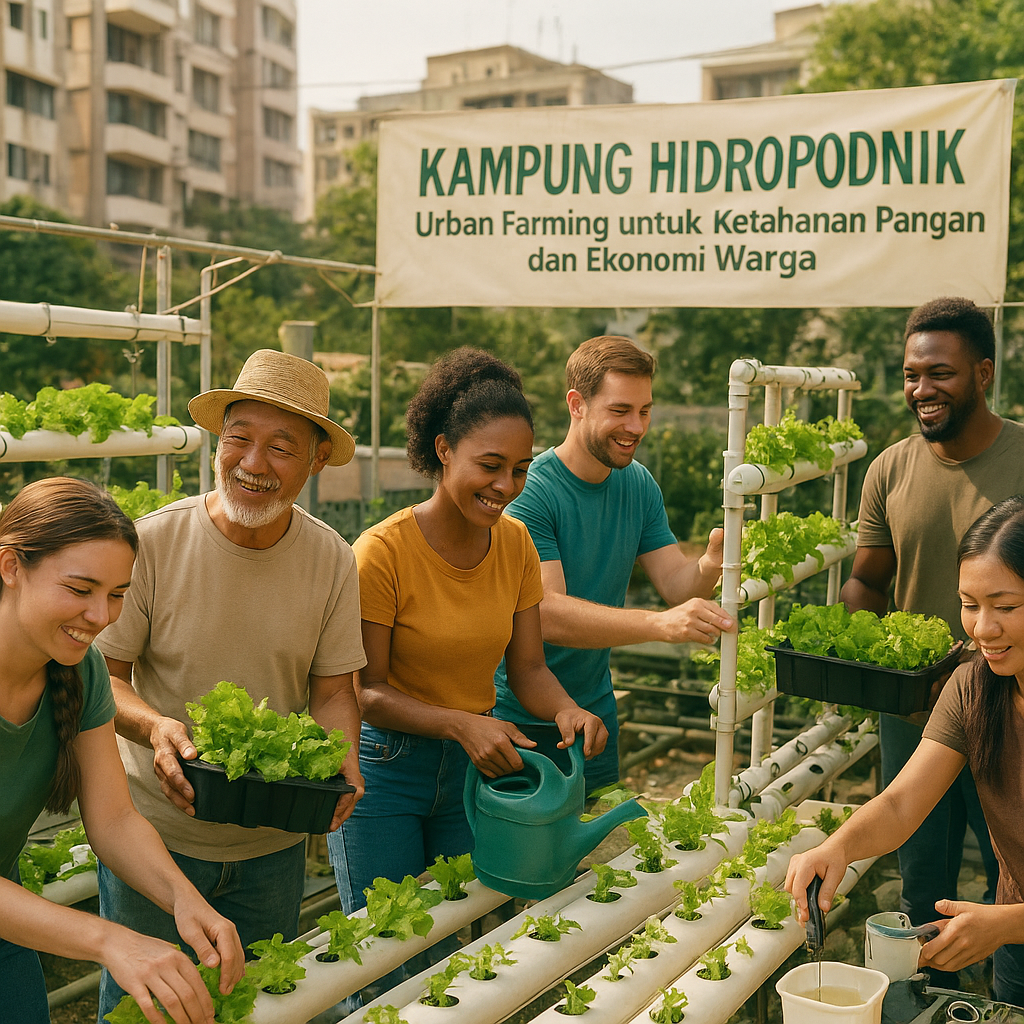 Kampung Hidroponik: Urban Farming untuk Ketahanan Pangan dan Ekonomi Warga