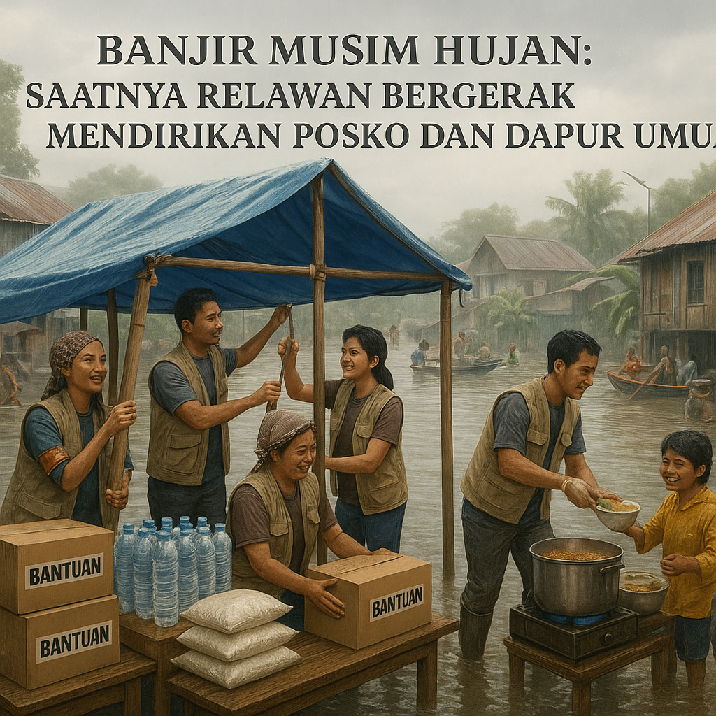 Banjir Musim Hujan: Saatnya Relawan Bergerak Mendirikan Posko dan Dapur Umum