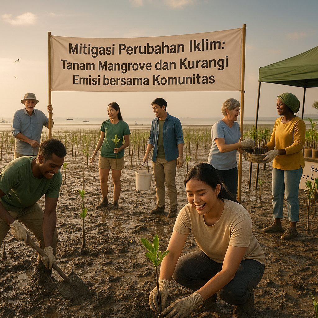 Mitigasi Perubahan Iklim: Tanam Mangrove dan Kurangi Emisi bersama Komunitas