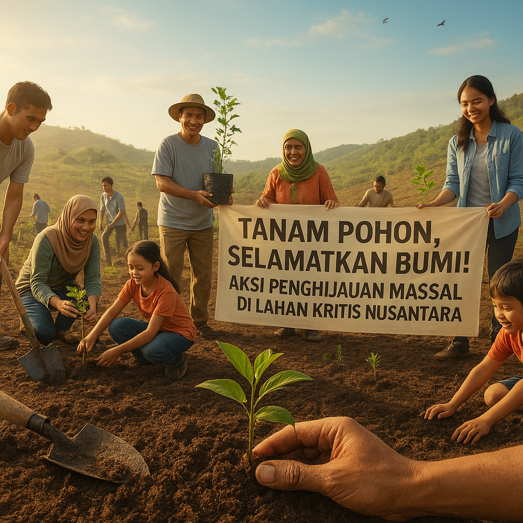Tanam Pohon, Selamatkan Bumi! Aksi Penghijauan Massal di Lahan Kritis Nusantara