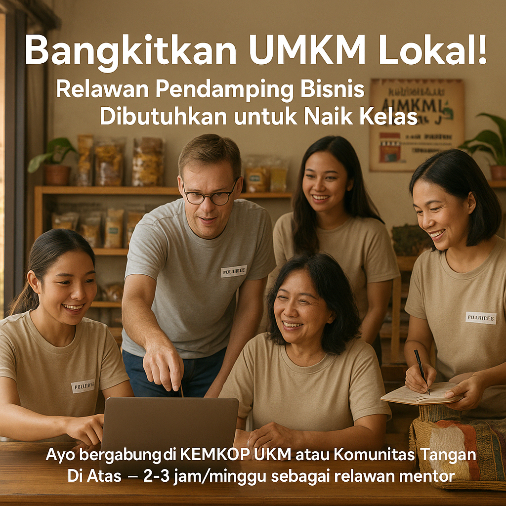 Bangkitkan UMKM Lokal! Relawan Pendamping Bisnis Dibutuhkan untuk Naik Kelas