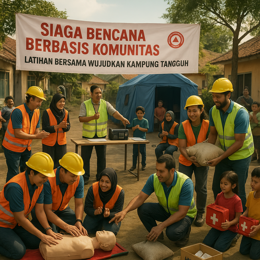 Siaga Bencana Berbasis Komunitas: Latihan Bersama Wujudkan Kampung Tangguh