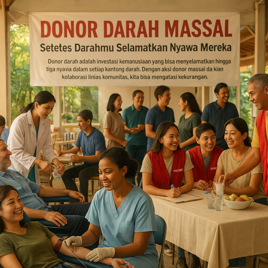 Donor Darah Massal: Setetes Darahmu Selamatkan Nyawa Mereka