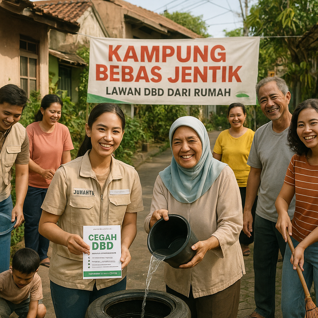 Gotong Royong Wujudkan 'Kampung Bebas Jentik', Lawan DBD dari Rumah