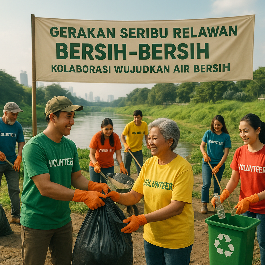 Gerakan Seribu Relawan Bersih-Bersih Sungai Ciliwung: Kolaborasi Wujudkan Air Bersih