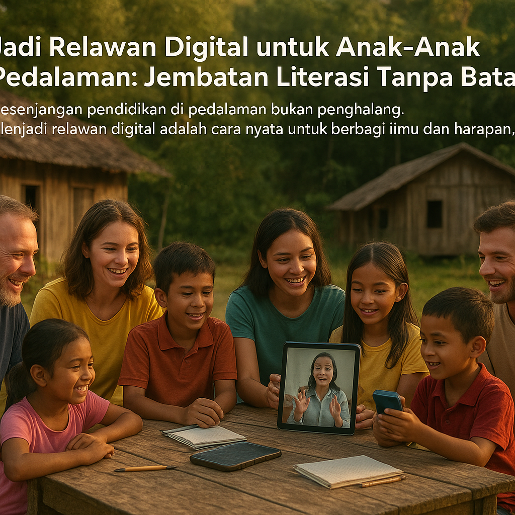 Jadi Relawan Digital untuk Anak-Anak Pedalaman: Jembatan Literasi Tanpa Batas