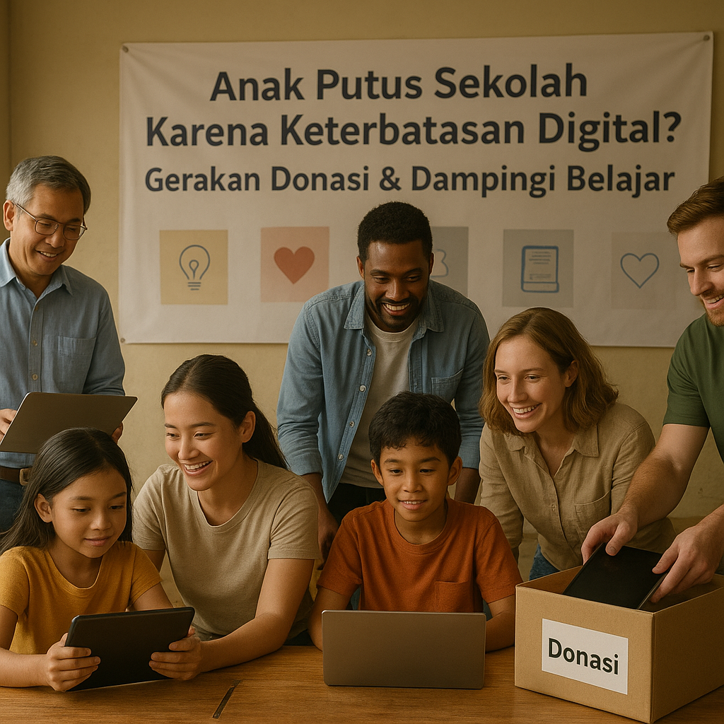 Anak Putus Sekolah Karena Keterbatasan Digital? Gerakan Donasi & Dampingi Belajar
