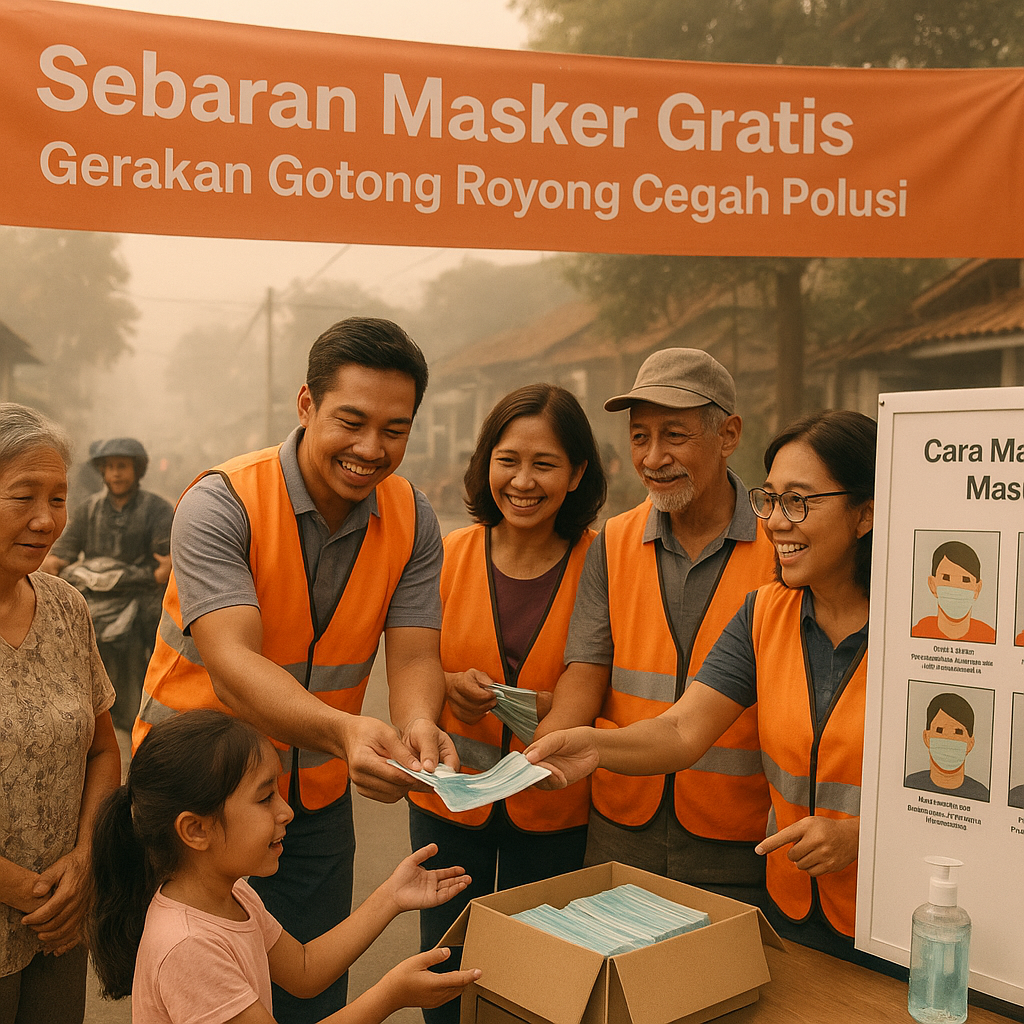 Sebaran Masker Gratis: Gerakan Gotong Royong Cegah Polusi