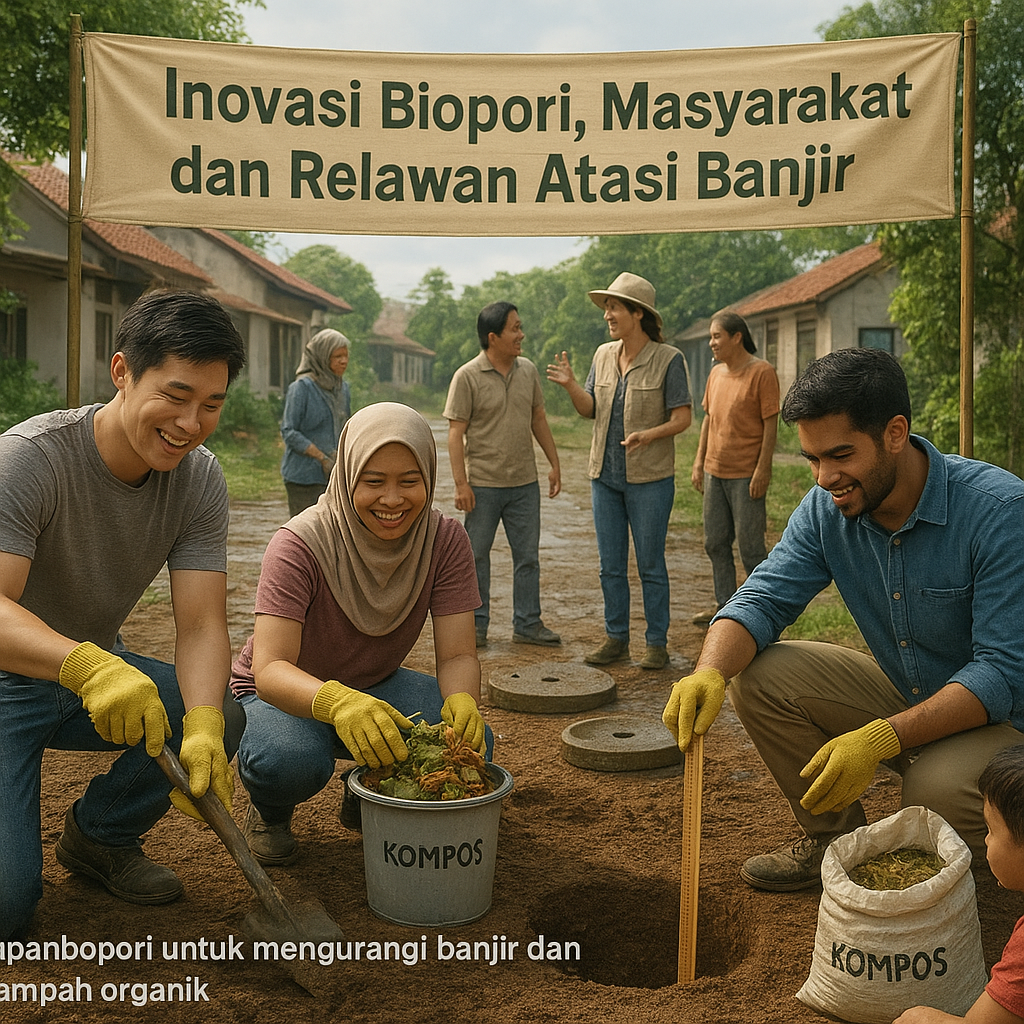 Inovasi Biopori, Masyarakat dan Relawan Atasi Banjir