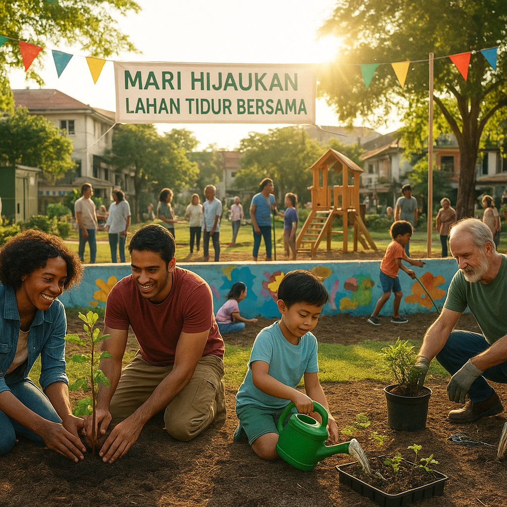 Minim Ruang Terbuka Hijau untuk Anak Bermain? Mari Hijaukan Lahan Tidur Bersama