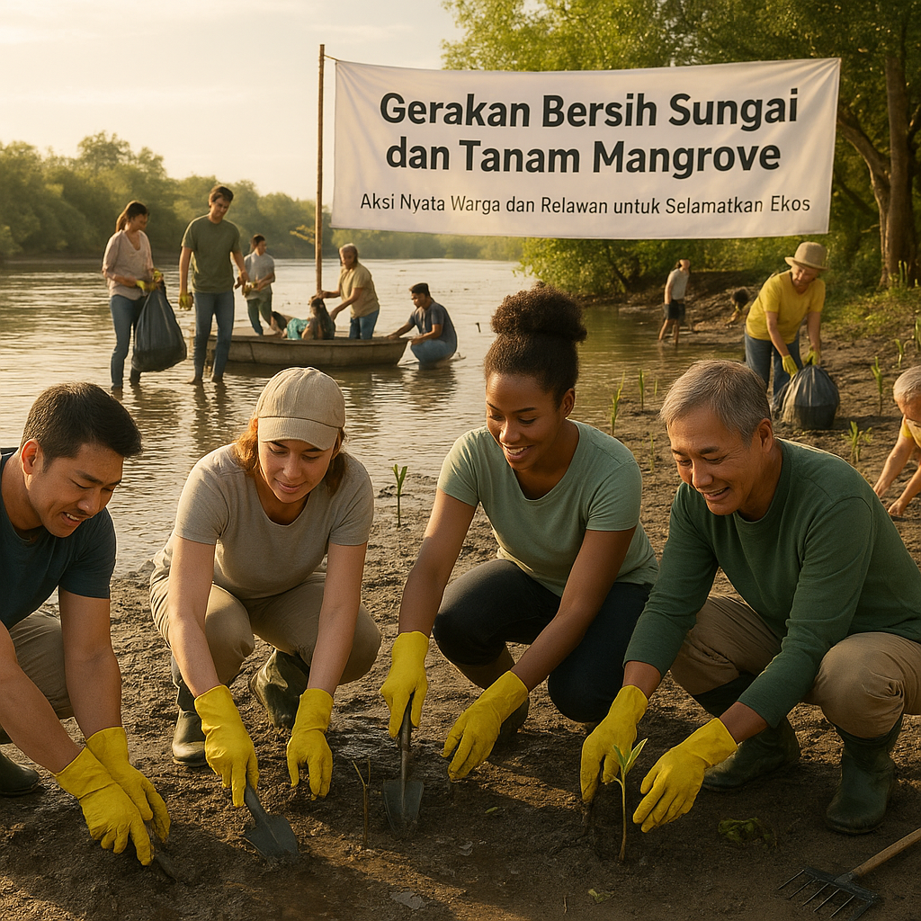 Gerakan Bersih Sungai dan Tanam Mangrove: Aksi Nyata Warga dan Relawan untuk Selamatkan Ekosistem