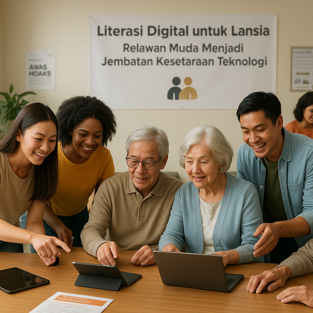 Literasi Digital untuk Lansia: Relawan Muda Menjadi Jembatan Kesetaraan Teknologi