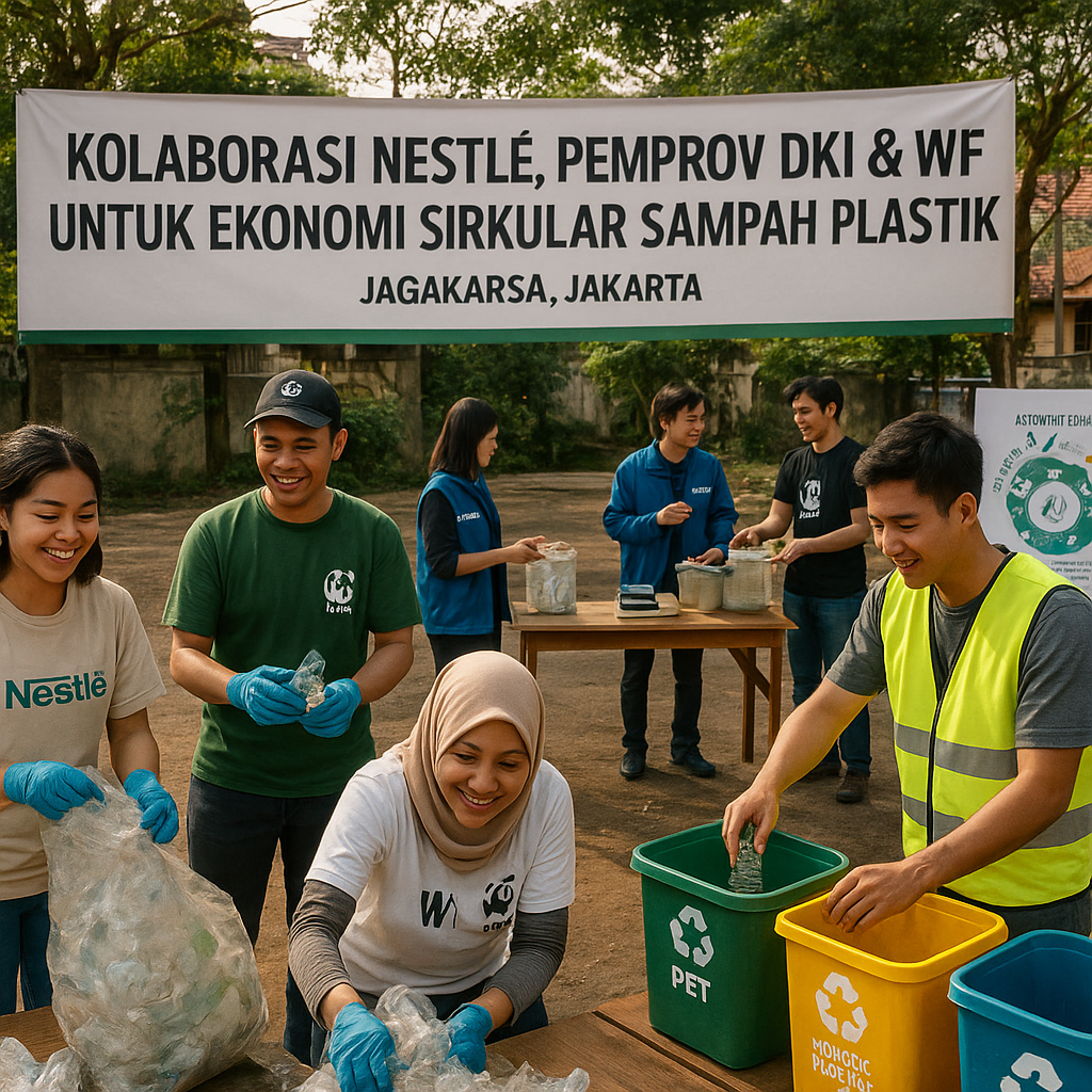 Kolaborasi Nestlé, Pemprov DKI & WWF untuk Ekonomi Sirkular Sampah Plastik