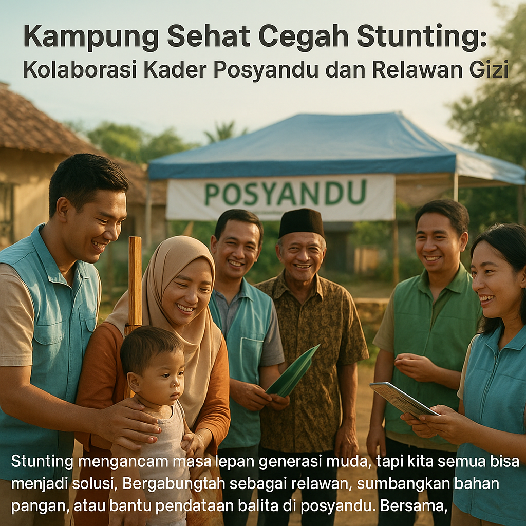 Kampung Sehat Cegah Stunting: Kolaborasi Kader Posyandu dan Relawan Gizi