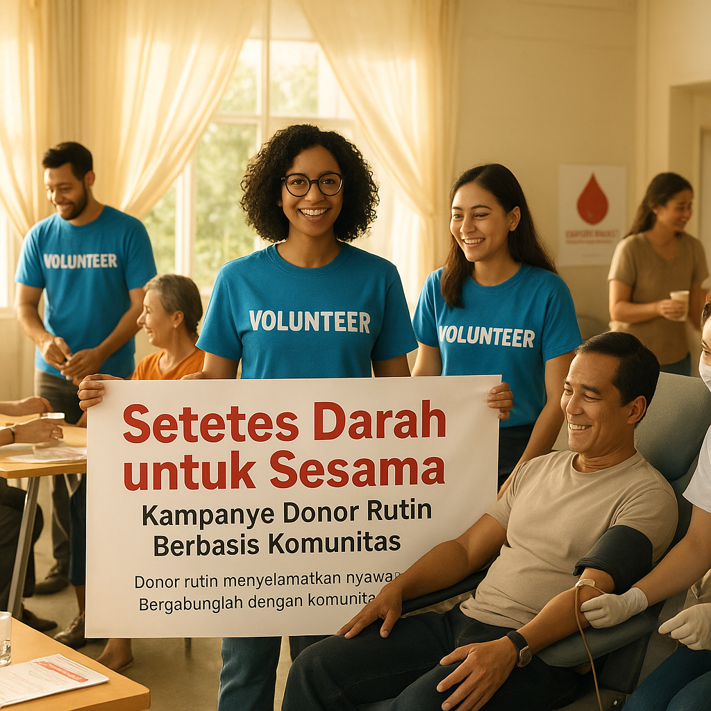 Setetes Darah untuk Sesama: Kampanye Donor Rutin Berbasis Komunitas