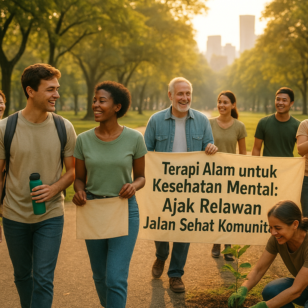 Terapi Alam untuk Kesehatan Mental: Ajak Relawan Jalan Sehat Komunitas