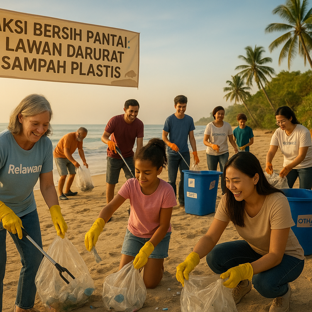 Aksi Bersih Pantai: Lawan Darurat Sampah Plastis, Ajak Komunitas dan Relawan