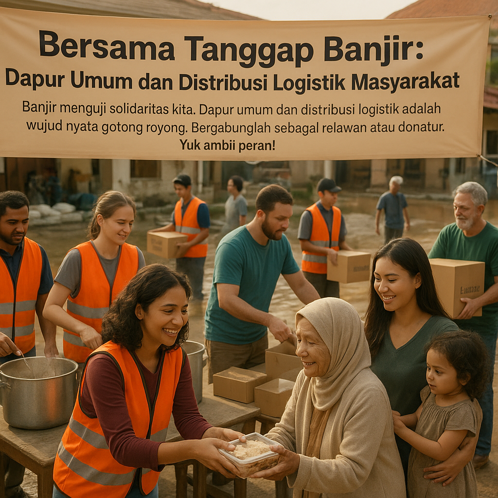 Bersama Tanggap Banjir: Dapur Umum dan Distribusi Logistik Masyarakat