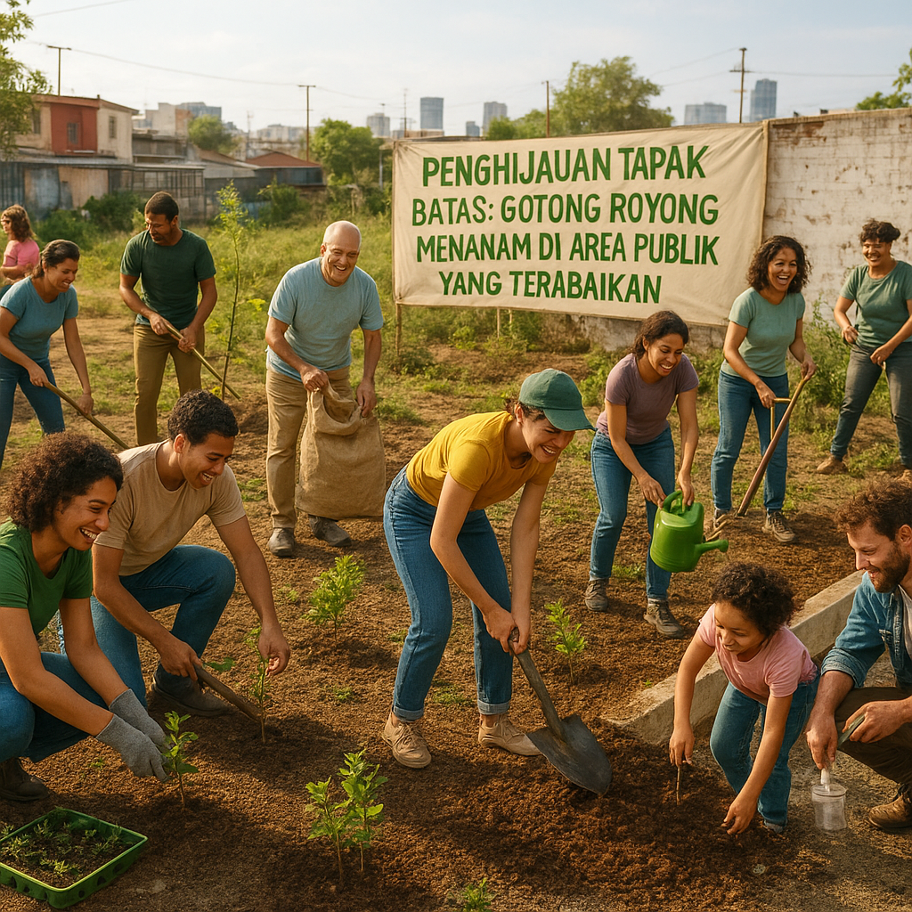Penghijauan Tapak Batas: Gotong Royong Menanam di Area Publik yang Terabaikan