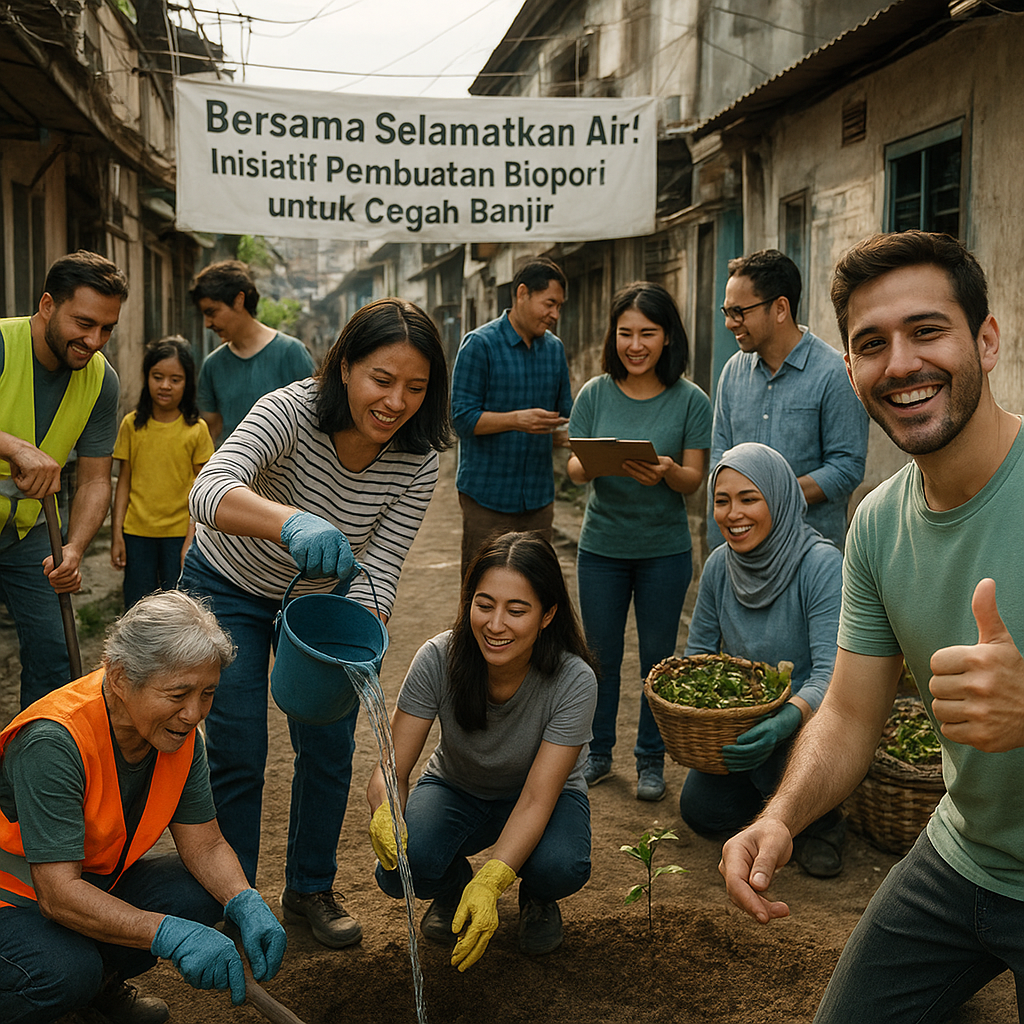 Bersama Selamatkan Air! Inisiatif Pembuatan Biopori untuk Cegah Banjir di Pemukiman Padat