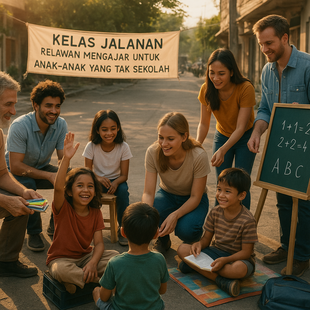 Kelas Jalanan: Relawan Mengajar untuk Anak-Anak yang Tak Sekolah