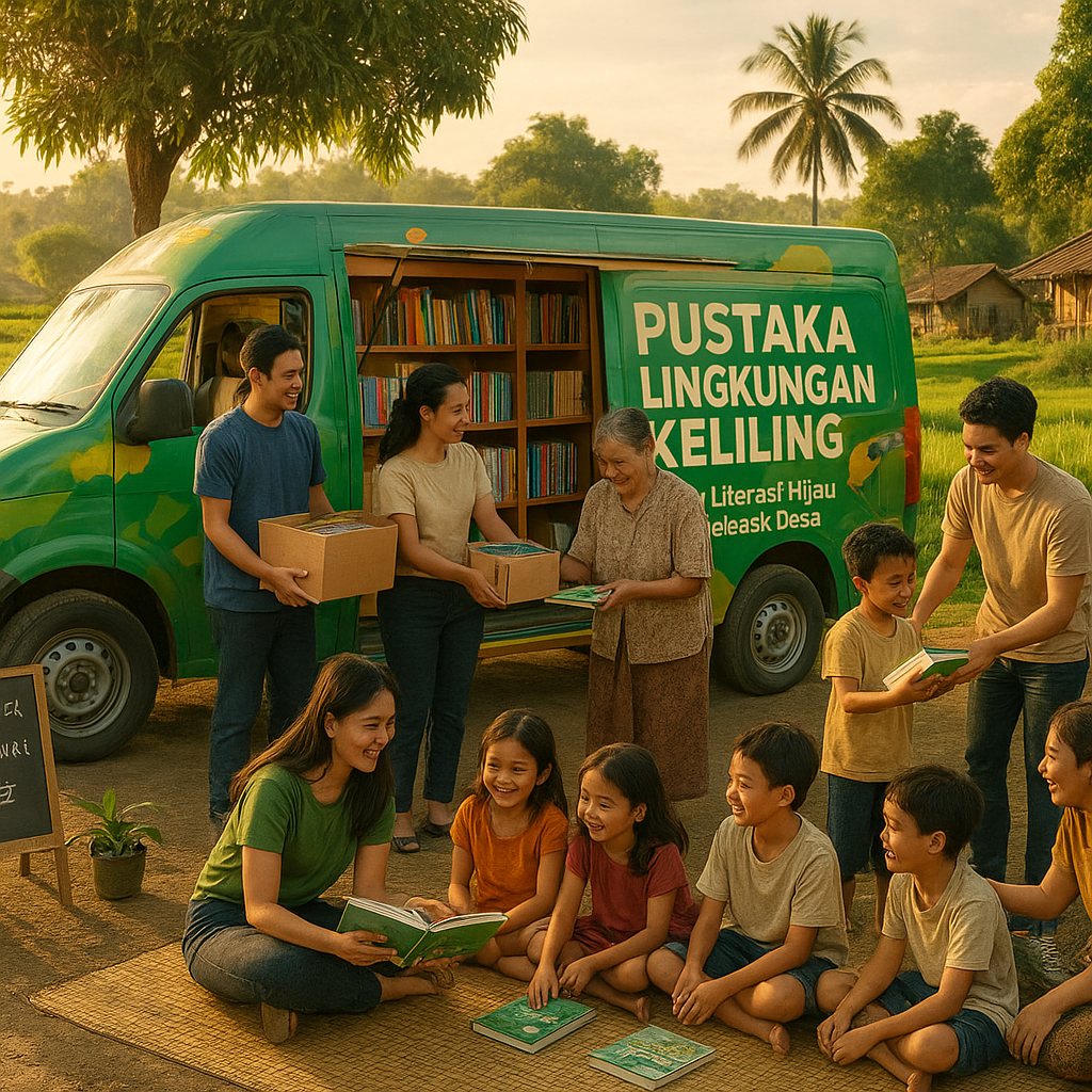 Pustaka Lingkungan Keliling: Bawa Literasi Hijau ke Pelosok Desa