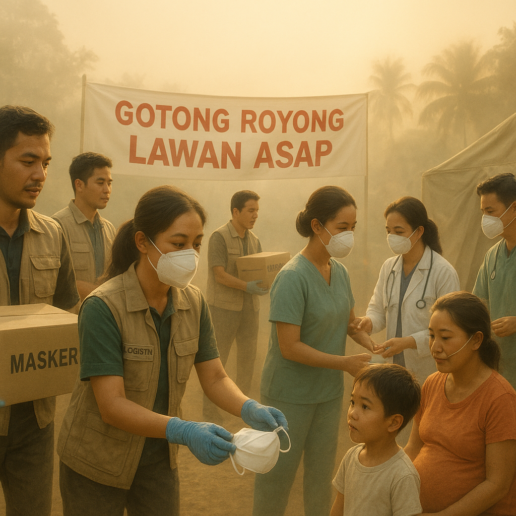 Gotong Royong Lawan Asap: Kolaborasi Medis dan Logistik untuk Lindungi Warga Rentan