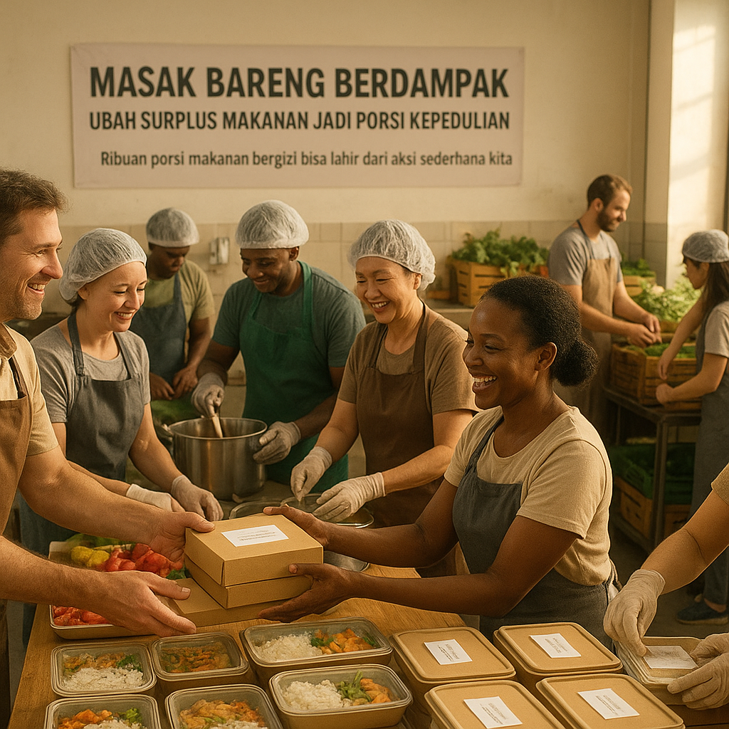 Masak Bareng Berdampak: Ubah Surplus Makanan Jadi Porsi Kepedulian