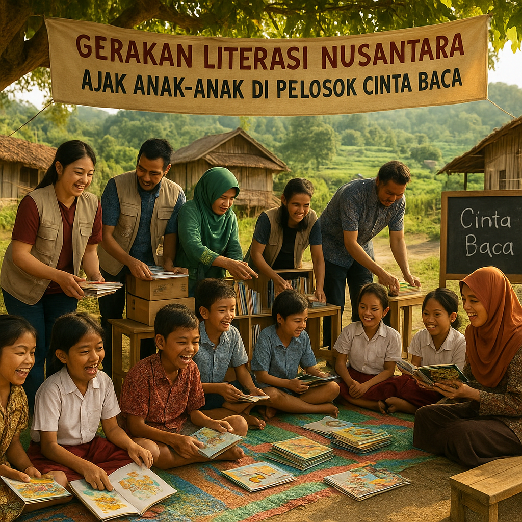 Gerakan Literasi Nusantara: Ajak Anak-Anak di Pelosok Cinta Baca