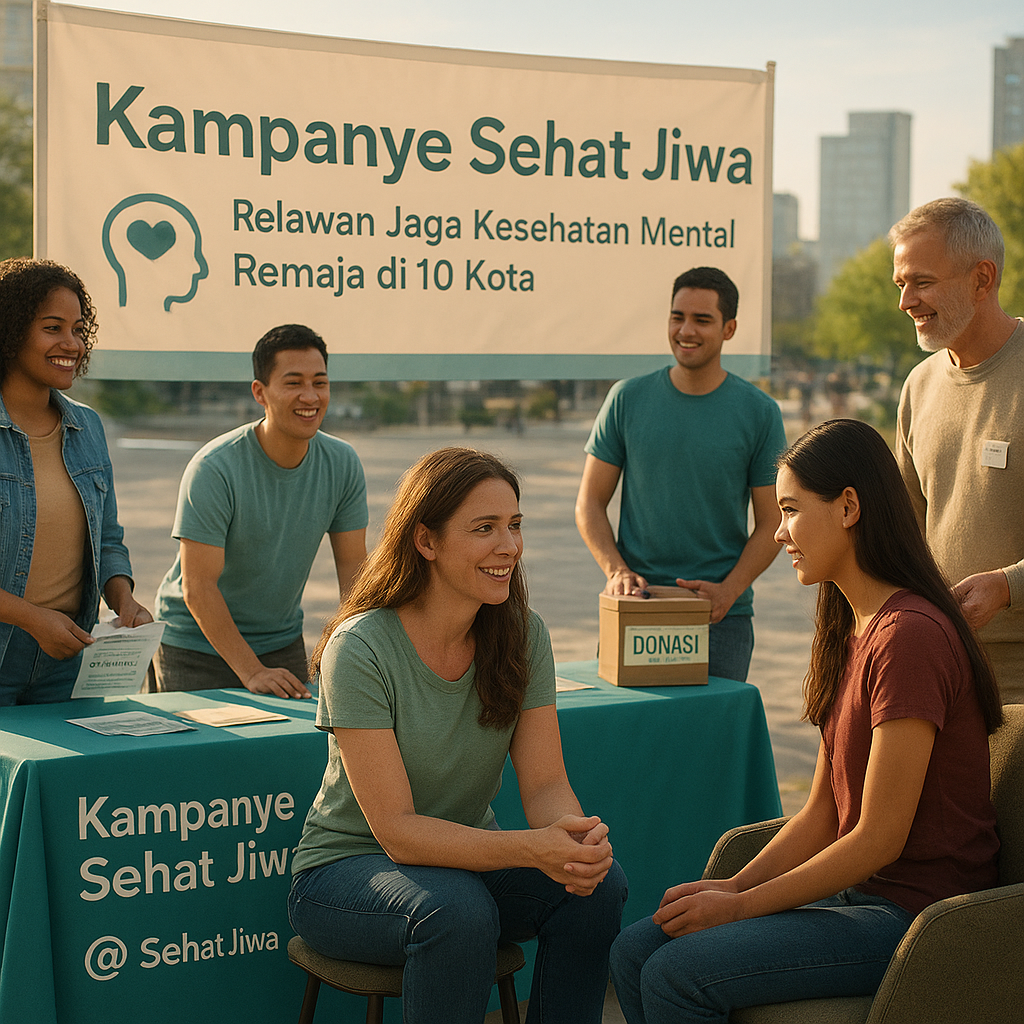 Kampanye Sehat Jiwa: Relawan Jaga Kesehatan Mental Remaja di 10 Kota