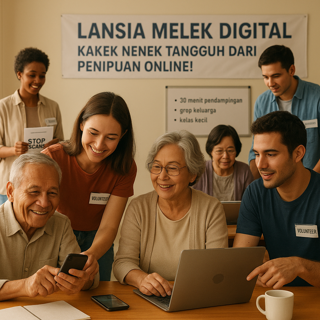 Lansia Melek Digital, Kakek Nenek Tangguh dari Penipuan Online!