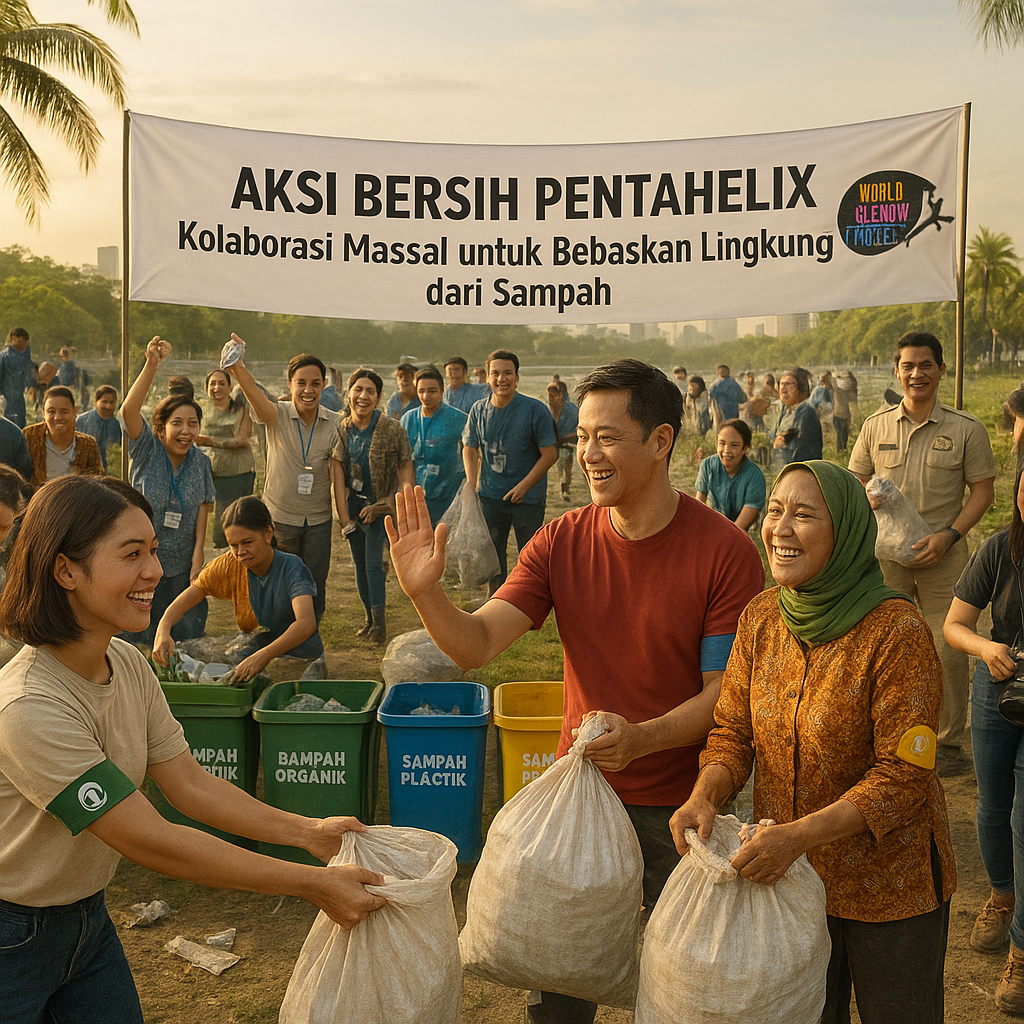 Aksi Bersih Pentahelix: Kolaborasi Massal untuk Bebaskan Lingkungan dari Sampah